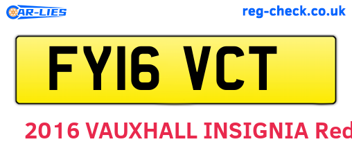 FY16VCT are the vehicle registration plates.