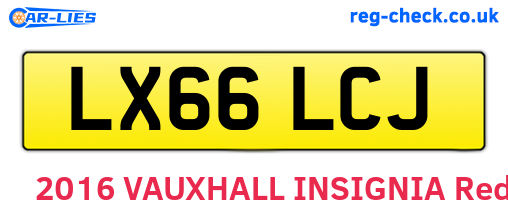 LX66LCJ are the vehicle registration plates.
