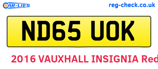 ND65UOK are the vehicle registration plates.