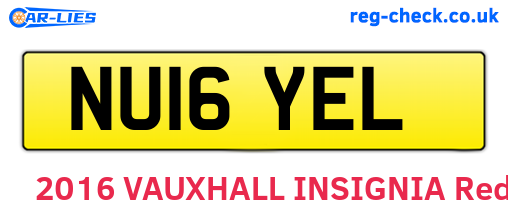 NU16YEL are the vehicle registration plates.