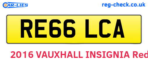 RE66LCA are the vehicle registration plates.