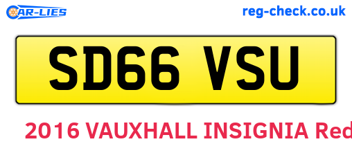 SD66VSU are the vehicle registration plates.