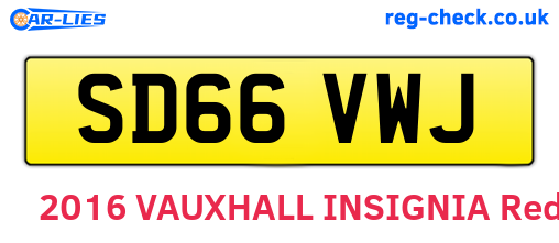 SD66VWJ are the vehicle registration plates.