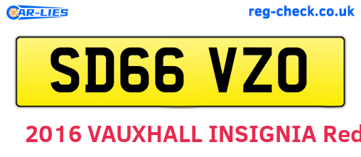 SD66VZO are the vehicle registration plates.