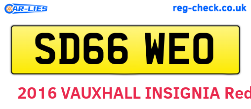 SD66WEO are the vehicle registration plates.