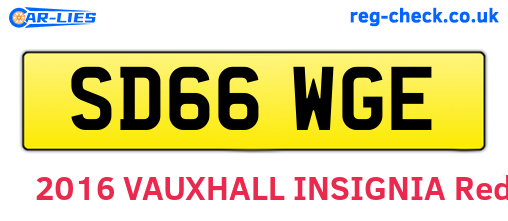 SD66WGE are the vehicle registration plates.