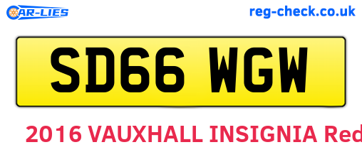SD66WGW are the vehicle registration plates.