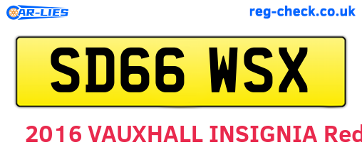 SD66WSX are the vehicle registration plates.