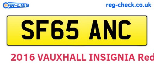 SF65ANC are the vehicle registration plates.