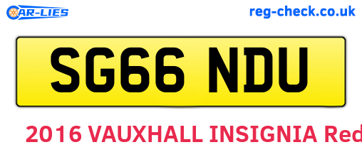 SG66NDU are the vehicle registration plates.