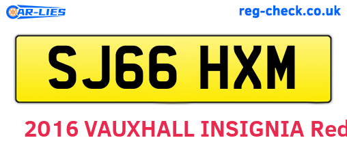 SJ66HXM are the vehicle registration plates.
