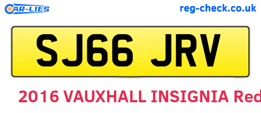 SJ66JRV are the vehicle registration plates.