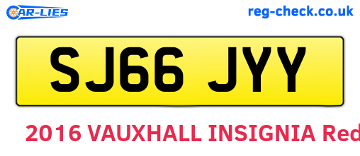 SJ66JYY are the vehicle registration plates.