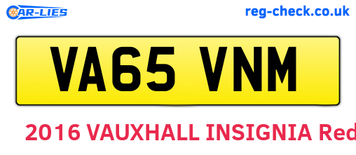VA65VNM are the vehicle registration plates.