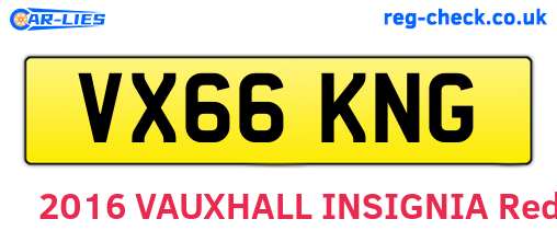 VX66KNG are the vehicle registration plates.