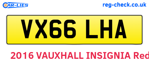 VX66LHA are the vehicle registration plates.