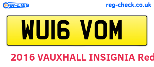 WU16VOM are the vehicle registration plates.