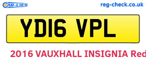 YD16VPL are the vehicle registration plates.