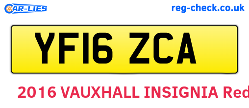 YF16ZCA are the vehicle registration plates.
