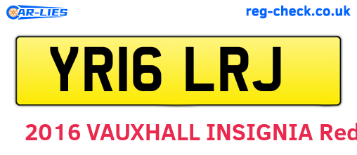 YR16LRJ are the vehicle registration plates.