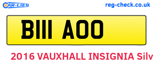 B111AOO are the vehicle registration plates.