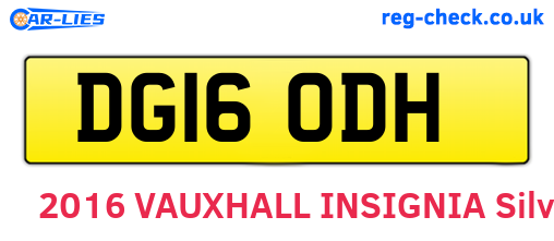 DG16ODH are the vehicle registration plates.