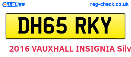 DH65RKY are the vehicle registration plates.