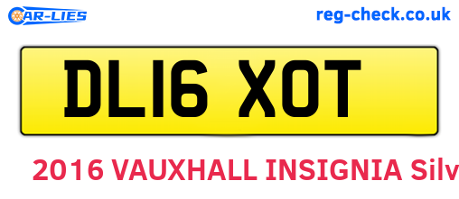 DL16XOT are the vehicle registration plates.
