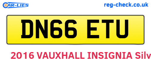DN66ETU are the vehicle registration plates.
