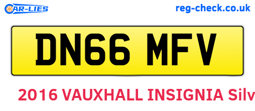 DN66MFV are the vehicle registration plates.