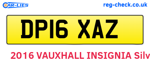 DP16XAZ are the vehicle registration plates.