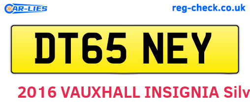 DT65NEY are the vehicle registration plates.