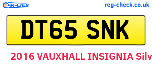 DT65SNK are the vehicle registration plates.