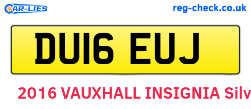 DU16EUJ are the vehicle registration plates.