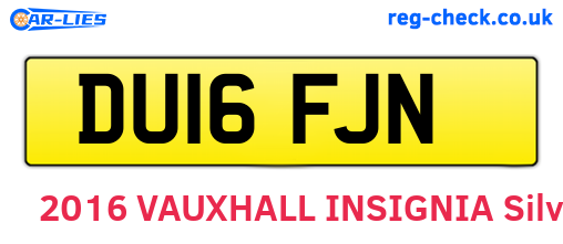 DU16FJN are the vehicle registration plates.