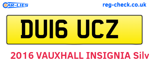 DU16UCZ are the vehicle registration plates.