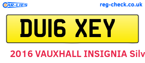 DU16XEY are the vehicle registration plates.