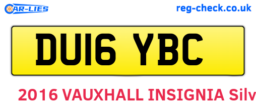 DU16YBC are the vehicle registration plates.
