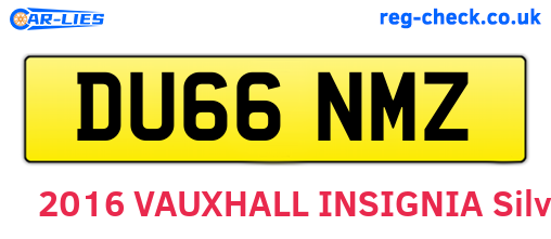 DU66NMZ are the vehicle registration plates.