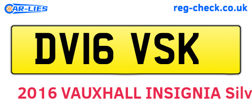 DV16VSK are the vehicle registration plates.