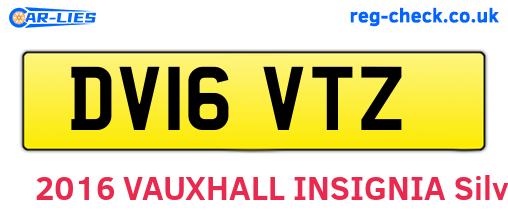 DV16VTZ are the vehicle registration plates.