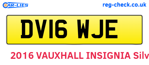 DV16WJE are the vehicle registration plates.