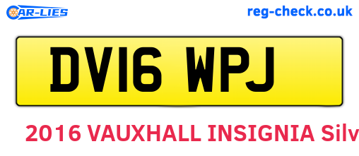 DV16WPJ are the vehicle registration plates.