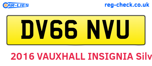 DV66NVU are the vehicle registration plates.