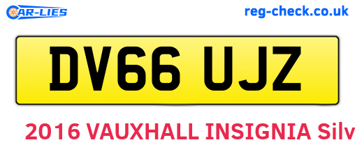 DV66UJZ are the vehicle registration plates.