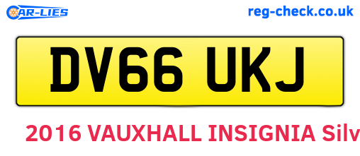 DV66UKJ are the vehicle registration plates.