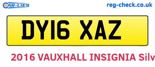 DY16XAZ are the vehicle registration plates.