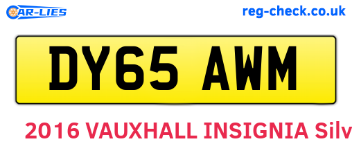 DY65AWM are the vehicle registration plates.