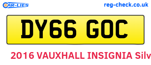 DY66GOC are the vehicle registration plates.