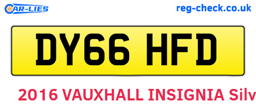 DY66HFD are the vehicle registration plates.